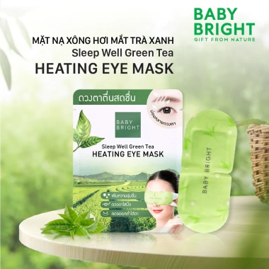 Mặt Nạ Xông Hơi Mắt Trà Xanh Baby Bright Sleep Well Giảm Mỏi Mắt, Thư Giãn Giấc Ngủ, Giá 31.000₫