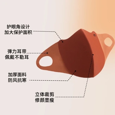 Mặt nạ xốp ấm áp thời trang liền mạch, chống gió, thoáng khí, chống nắng, bụi, khói - Thân thiện da, mùa thu đông