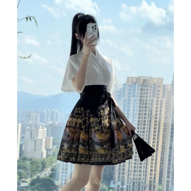 Mặt ngựa váy & áo ngắn phong cách cổ đại Trung Hoa cho học sinh và người lớn, giá ưu đãi 145.941₫ 7 Mặt ngựa váy & áo ngắn phong cách cổ đại Trung Hoa cho học sinh và người lớn, giá ưu đãi 145.941₫ 7