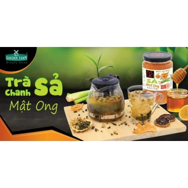 Mật ong chanh gừng sả hoa nhài 450g - Tăng đề kháng, detox, vị Á, chỉ 78.000₫