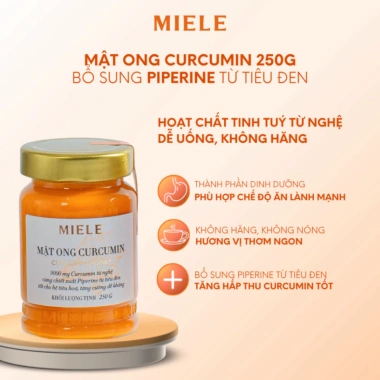 Mật Ong Curcumin Miele 250g – Tăng sức đề kháng, giảm viêm, giá ưu đãi 199.000₫