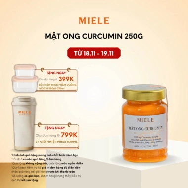Mật Ong Curcumin Miele 250g – Tăng sức đề kháng, giảm viêm, giá ưu đãi 199.000₫ 4 Mật Ong Curcumin Miele 250g – Tăng sức đề kháng, giảm viêm, giá ưu đãi 199.000₫ 4