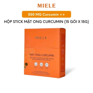 Mật Ong Curcumin Miele - Hộp stick 15g x15, Hũ 250g/400g, Chiết xuất Curcumin từ nghệ tươi, giảm giá 199k 10