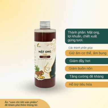 Mật ong gừng Probiotics Tabu 250ml Lên men gừng nâng cấp, tăng sức đề kháng, giảm cân, giá ưu đãi 200k