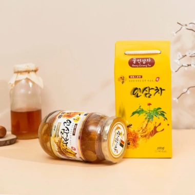Mật ong Hàn Quốc ngâm gừng chanh đào nhân sâm - Tăng đề kháng, giảm đau họng, ngừa cảm lạnh - 269k (Giá gốc 349.7k)