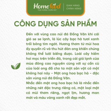 Mật ong hoa bạc hà Vinabee 100% nguyên chất 260-530g - Thơm dịu, giàu dinh dưỡng, tốt cho sức khỏe, giảm 17%