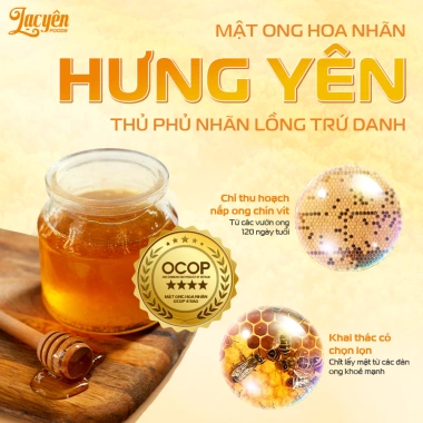 Mật Ong Hoa Nhãn Lạc Yên Foods Nguyên Chất 100% Chai Úp Ngược Tiện Lợi Giá 153.000 VND 2