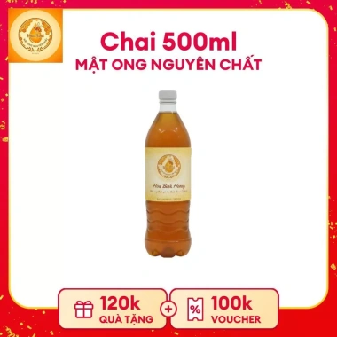 Mật ong hoa nhãn nguyên chất 0.5L Hoà Bình Honey - 500ml, chất lượng cao, giảm giá 156.900 VND
