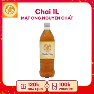 Mật ong hoa nhãn nguyên chất 1L Hoà Bình Honey - Chất lượng cao, giá chỉ 89.000đ