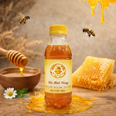 Mật ong hoa nhãn nguyên chất 250ml Hoà Bình - Giá ưu đãi 79.900đ