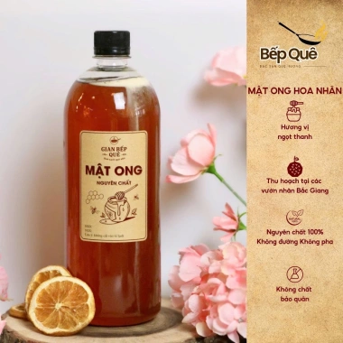 Mật Ong Hoa Nhãn Nguyên Chất 500ml - Thơm Ngọt, Sánh Mịn, Giá Ưu Đãi 90.000