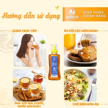 Mật ong hoa rừng HONECO 360g - Nguyên chất tự nhiên, tăng sức đề kháng, giá chỉ 65.000 VND (giảm từ 78.000 VND)