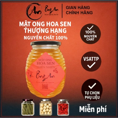 Mật Ong Hoa Sen Nguyên Chất 100% – Ngọt Dịu, Thanh Tịnh, Giảm 22% Tặng Quà | Ông An