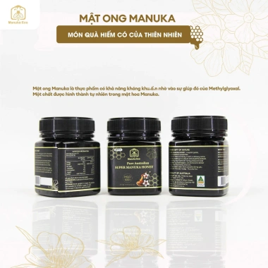 Mật ong Manuka Eco MGO 100+ nhập khẩu Úc giàu dinh dưỡng giảm giá 363.800đ 250/500gr