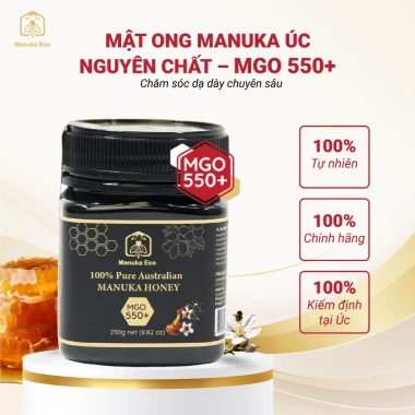 Mật Ong Manuka Eco MGO 550+ Nhập Khẩu Úc – Hỗ Trợ Tiêu Hóa, Hô Hấp, Viêm Da – Giá 836.640₫
