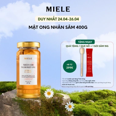 Mật Ong Nhân Sâm Miele 400g - Tăng sức đề kháng, tăng năng lượng, giá ưu đãi 431k