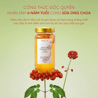 Mật Ong Nhân Sâm Miele 400g - Tăng sức đề kháng, tăng năng lượng, giá ưu đãi 431k 4