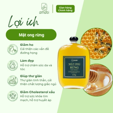 Mật ong rừng Đắk Lắk Amabi 450g/650g - Mật ong vàng tự nhiên, hỗ trợ sức khỏe và sắc đẹp, giảm còn 170.000 VND 4
