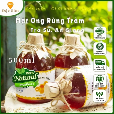 Mật Ong Rừng Tràm Trà Sư An Giang Nguyên Chất 1L (2x500ml) Giá ưu đãi 365.000đ