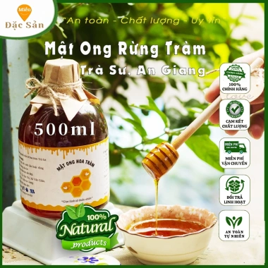 Mật Ong Rừng Tràm Trà Sư An Giang Nguyên Chất 1L (2x500ml) Giá ưu đãi 365.000đ