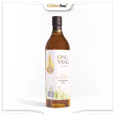 Mật Ong Sữa Ong Chúa Tươi Nguyên Chất Ong Vàng 730g - Chai Thủy Tinh, Vị Ngọt Thanh, Bổ Dưỡng, Giá 129k