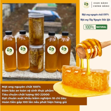 Mật ong trắng 1L nguyên chất 100% - Cam kết chính hãng Tây Nguyên Đại Ngàn, giảm 20% 5