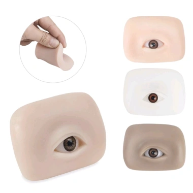 Mắt silicone 5D mềm dẻo màu nâu xanh - luyện sợi, phun mí, ưu đãi 25.000 VND 6