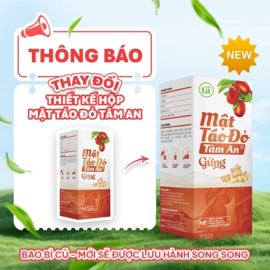 Mật táo đỏ Tâm An Gừng 250ml - Tăng sức đề kháng, giảm cân, giá chỉ 178.200₫