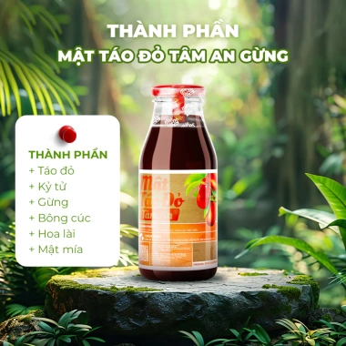 Mật táo đỏ Tâm An Gừng 250ml - Tăng sức đề kháng, giảm cân, giá chỉ 178.200₫ 3 Mật táo đỏ Tâm An Gừng 250ml - Tăng sức đề kháng, giảm cân, giá chỉ 178.200₫ 3