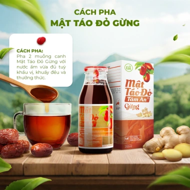 Mật táo đỏ Tâm An Gừng 250ml - Tăng sức đề kháng, giảm cân, giá chỉ 178.200₫ 7 Mật táo đỏ Tâm An Gừng 250ml - Tăng sức đề kháng, giảm cân, giá chỉ 178.200₫ 7