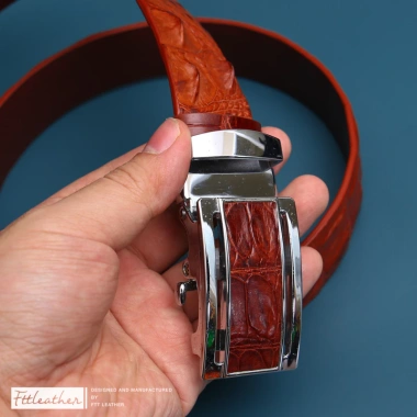 Mặt thắt lưng khóa tự động da cá sấu FTT Leather - Thiết kế kim loại không rỉ, giá chỉ 200.000₫