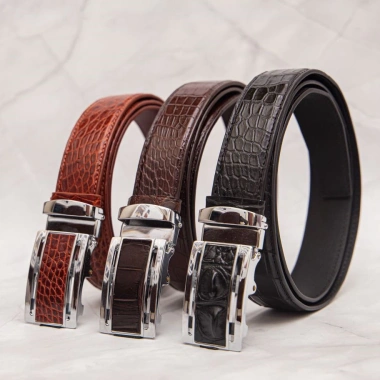 Mặt thắt lưng khóa tự động da cá sấu FTT Leather - Thiết kế kim loại không rỉ, giá chỉ 200.000₫
