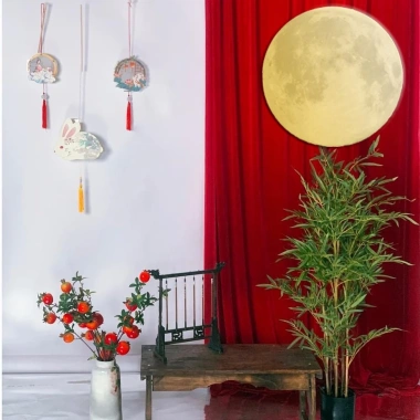 Mặt trăng trang trí Trung Thu Fomex chống nước - Phông nền chụp ảnh 30-80cm, 75k
