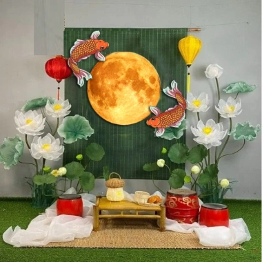 Mặt trăng trang trí Trung Thu Fomex chống nước - Phông nền chụp ảnh 30-80cm, 75k