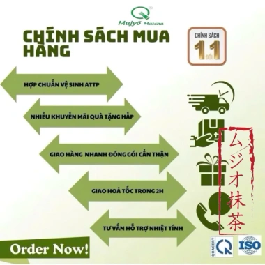 Matcha Mujyõ 500g Ceremonial Nhật - Bột Trà Xanh Vụ Xuân Nguyên Chất 100% Giá ưu đãi 172.000 VND 9