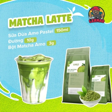 Matcha nguyên chất Amopatel 200 500g Đậm vị xanh, tăng năng lượng, ưu đãi 182.000₫