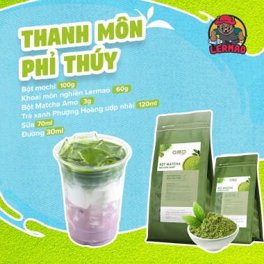 Matcha nguyên chất Amopatel 200 500g Đậm vị xanh, tăng năng lượng, ưu đãi 182.000₫