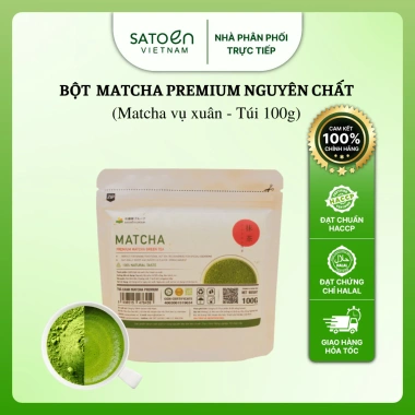 Matcha Premium Satoen 100g Bột Trà Matcha Vụ Xuân Giá ưu đãi 159k