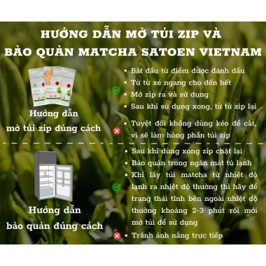 Matcha Premium Satoen 100g Bột Trà Matcha Vụ Xuân Giá ưu đãi 159k
