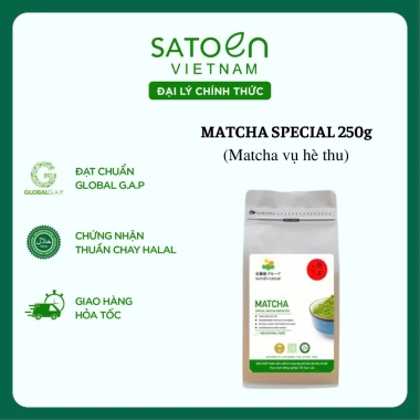 Matcha Special 250g Satoen - Trà xanh nguyên chất, giảm giá chỉ 159.000 VND