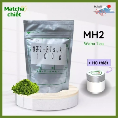 Matcha waba tea MH2 - Bột trà xanh nhập khẩu Nhật Bản thơm nồng nàn, gói 50g/100g, giảm giá hấp dẫn