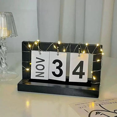Mẫu 2.026 Lịch Gỗ Vạn Niên - Lịch Để Bàn Decor, Lật Số, Quà Tặng, Giá 85.000