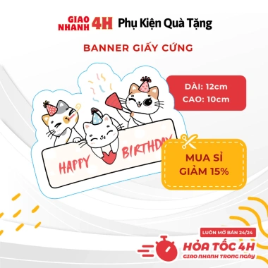 Mẫu Banner 2.026 Giá Rẻ 1 xấp 10 tờ - Banner, Tag, Thiệp cho 8/3, 14/2, Khai Trương, Tốt Nghiệp, chỉ 13.900₫