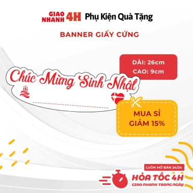 Mẫu Banner 2.026 Giá Rẻ 1 xấp 10 tờ - Banner, Tag, Thiệp cho 8/3, 14/2, Khai Trương, Tốt Nghiệp, chỉ 13.900₫