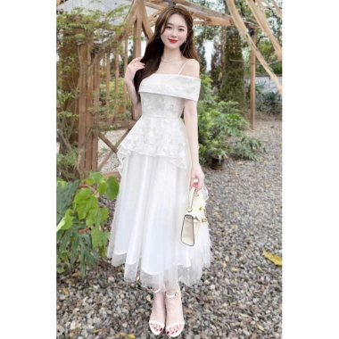 Mẫu mới Đầm tiểu thư 2 lớp chất kim tuyến cao cấp - Giá chỉ 359.000₫