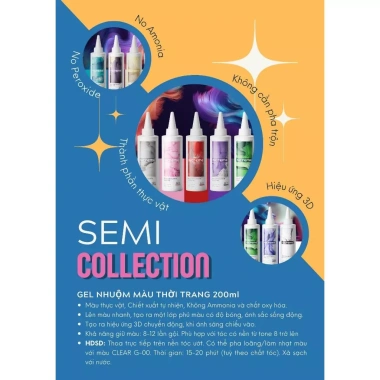 Màu Nhuộm ACID SEMI MCREME 200ml Thuốc thực vật không amoniac, không hư tóc, chuẩn tone, giảm giá 23% 2