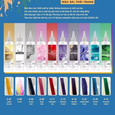 Màu Nhuộm ACID SEMI MCREME 200ml Thuốc thực vật không amoniac, không hư tóc, chuẩn tone, giảm giá 23% 3
