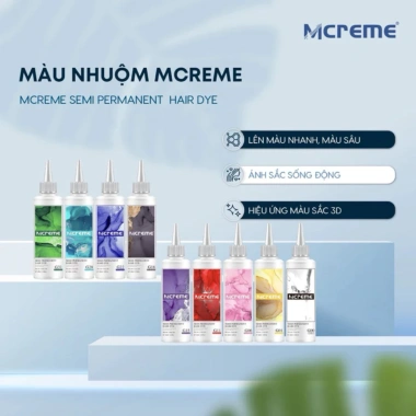 Màu Nhuộm ACID SEMI MCREME 200ml Thuốc thực vật không amoniac, không hư tóc, chuẩn tone, giảm giá 23% 5