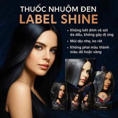 Màu Nhuộm Phủ Bạc Label Shine 500ml x2 - Đen, Nâu Tự Nhiên, Bền Màu, Giá Ưu Đãi 125k 5