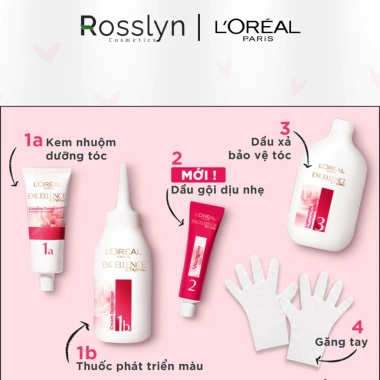 Màu nhuộm tóc L'Oreal Paris Excellence Crème 172ml: Dưỡng tóc, phủ bạc, bảo vệ gấp 3, giá chỉ 205.000₫ 6